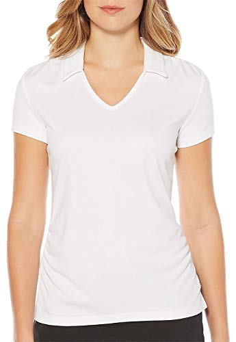 PGA TOUR Damen Airflux Short Sleeve Golf Polo Shirt Golfhemd, Bright White, Mittel