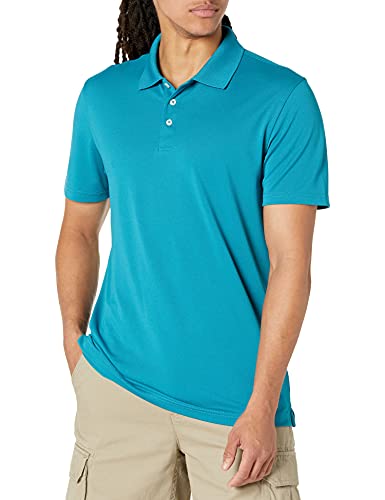 Amazon Essentials Slim-Fit Quick-Dry Polo golf-shirts, Dunkles Türkis, US S (EU S)