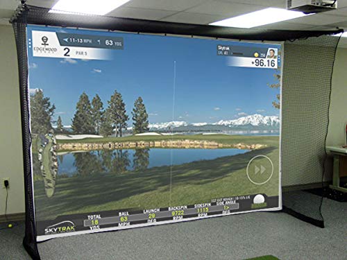 GolfSimulator schlagfeste Leinwand M 330cm x 250cm mit 5cm schwarzem Rahmen = Impact Screen Golf Size M