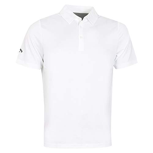 Callaway Golf Herren Swingtech Fest Stretch Golf-Polo-Hemd - Bright Weiß - XL