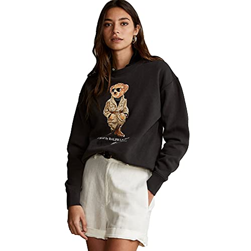 Polo Ralph Lauren Damen Sweatshirt Polo Bear (M, Black)