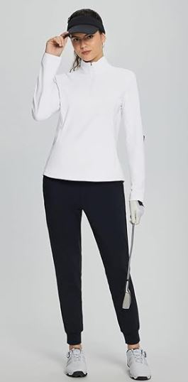 Golfhose Damen BALEAF Fleece gefüttert wasserabweisend Winter